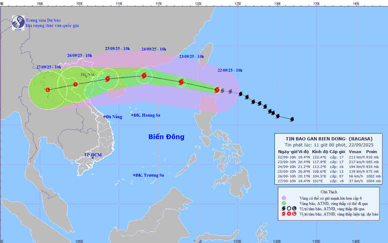 Công điện của Thủ tướng Chính phủ về việc chủ động ứng phó với siêu bão Ragasa