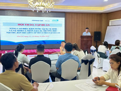 Gia Lai tập huấn nâng cao điều kiện nước sạch, vệ sinh trường học