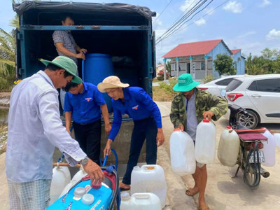 Long An: Khắc phục tình trạng thiếu nước sinh hoạt mùa hạn, mặn tại huyện Cần Giuộc